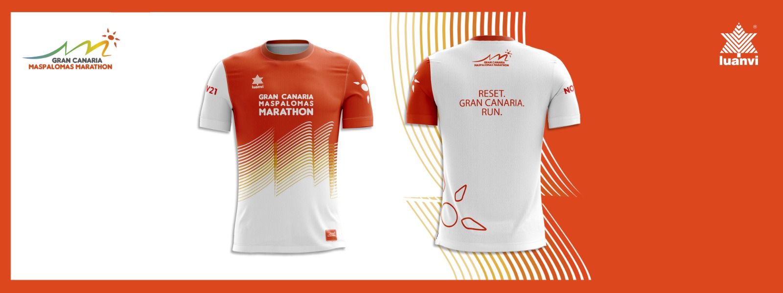 Así será la camiseta de la primera edición del Maspalomas-Gran Canaria Marathon.