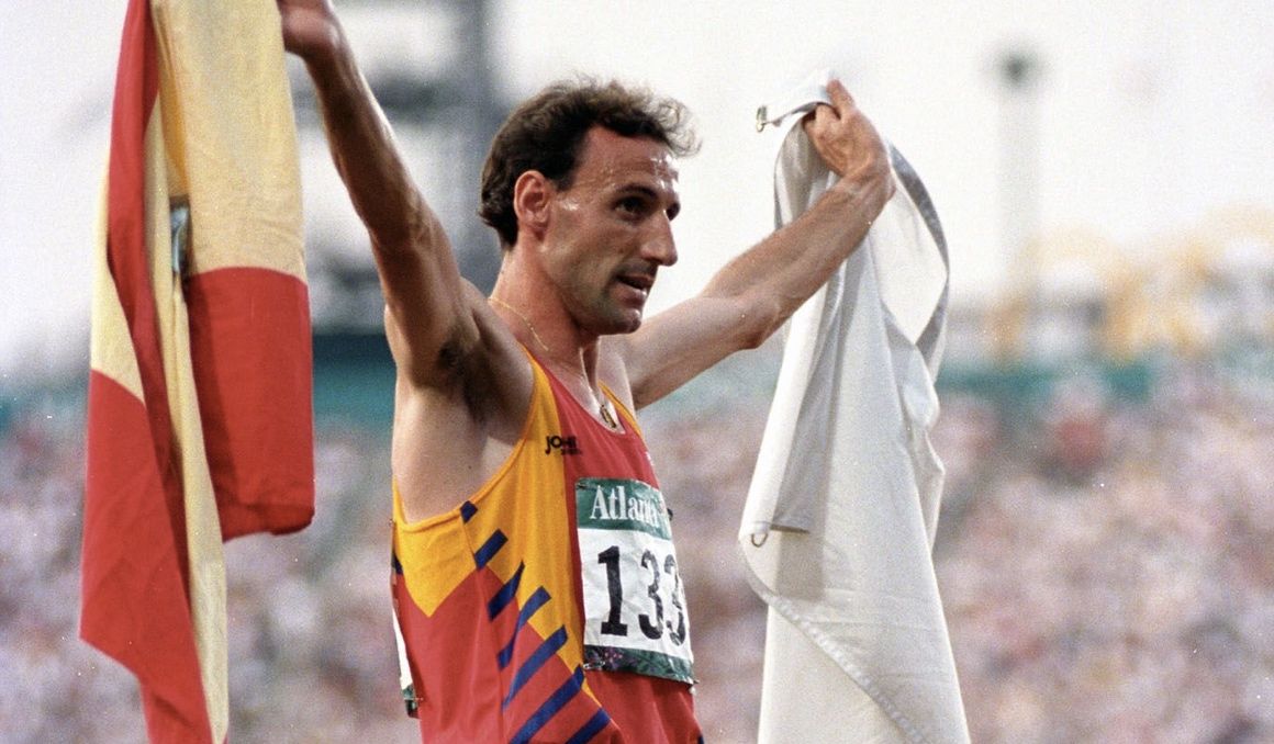 Fermín Cacho en los Juegos Olímpicos de Atlanta donde logró la medalla de plata en sus 1500 metros. MIGUELEZ