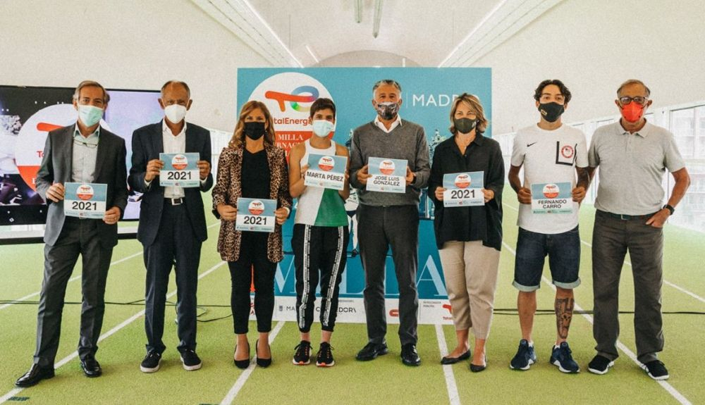 Una imagen de la presentación de la TotalEnergies Milla Internacional de Madrid. Una imagen de la presentación de la TotalEnergies Milla Internacional de Madrid.