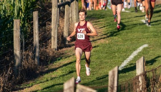 Antonio López Segura durante la carrera de ayer. VIRGINIA TECH