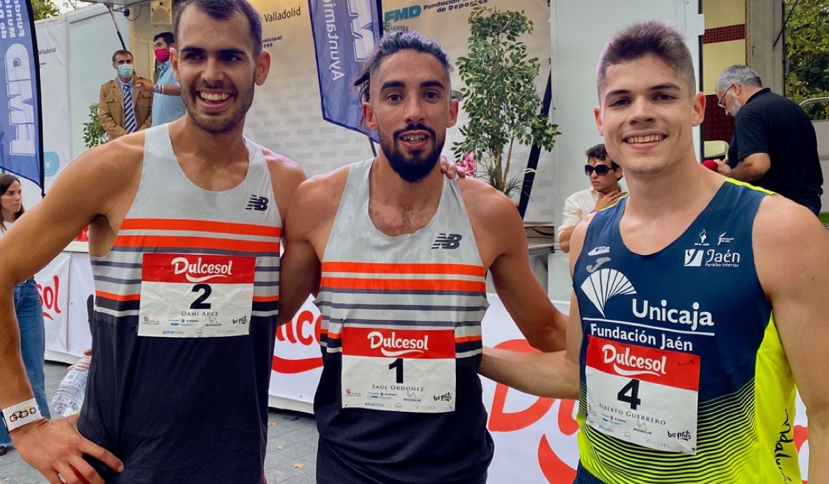 Ordóñez, Arce y Guerrero, los tres primeros en categoría masculina de la XV Milla Urbana de Valladolid “Gran Premio Dulcesol”.