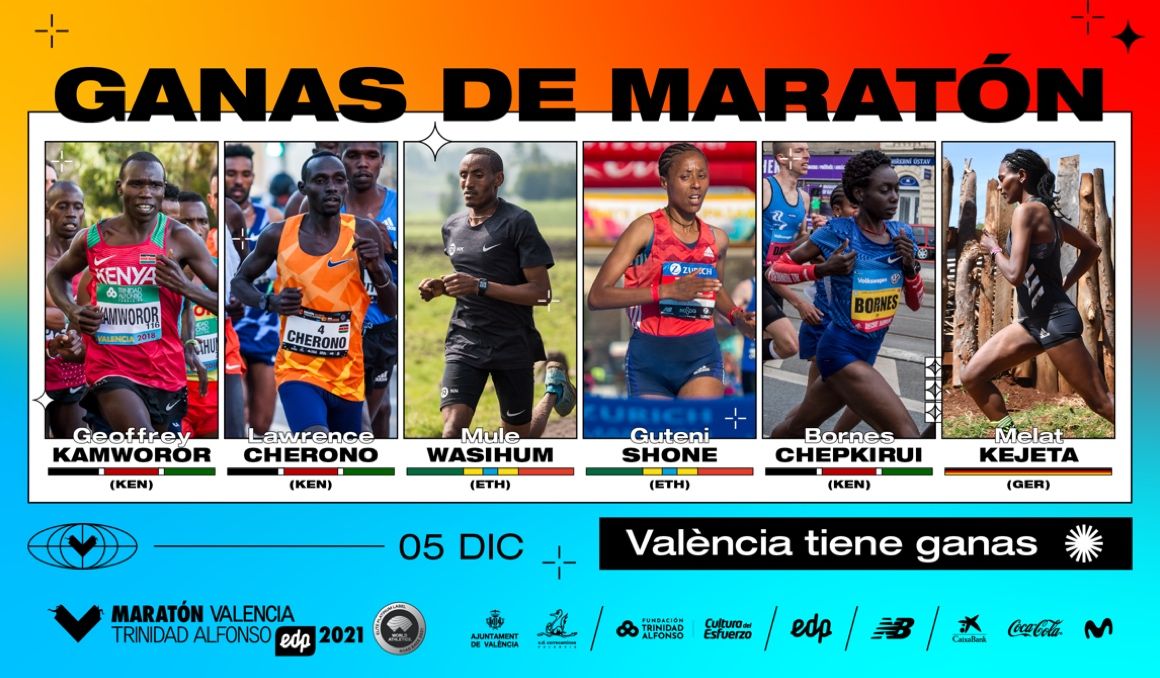 Este es el plantel de élite internacional del Maratón de Valencia Trinidad Alfonso EDP 2021.