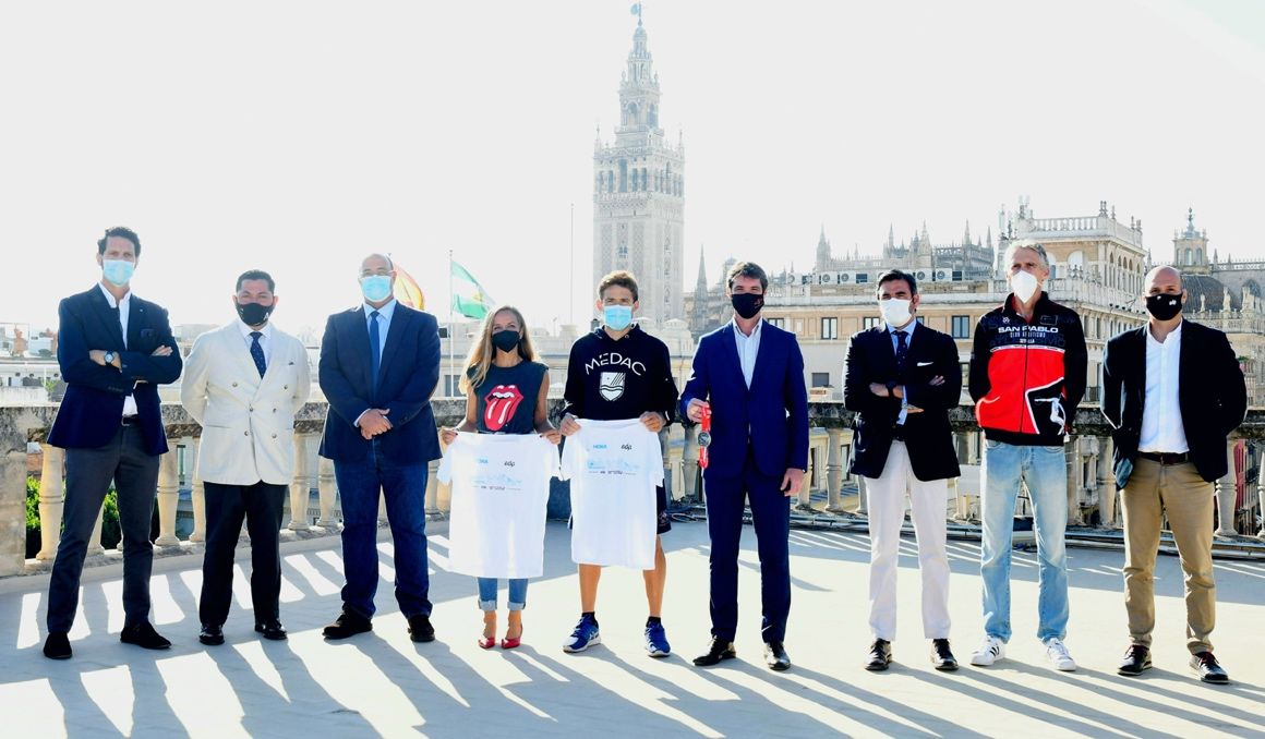 Una imagen de la presentación del EDP Medio Maratón de Sevilla.
