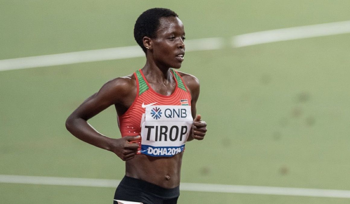 La atleta keniana Agnes Tirop en el Campeonato del Mundo de Doha donde fue tercera. SPORTMEDIA.2