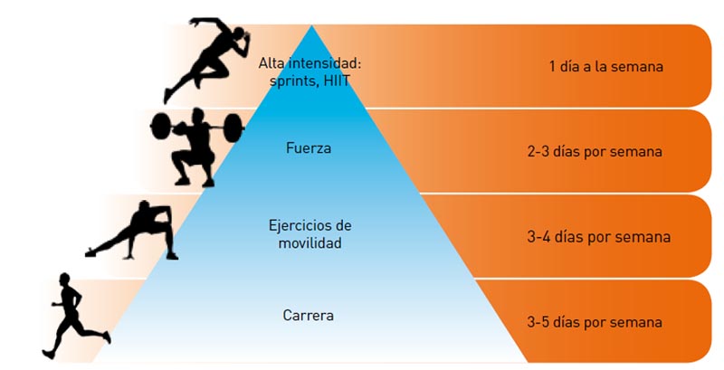  La pirámide ideal del corredor