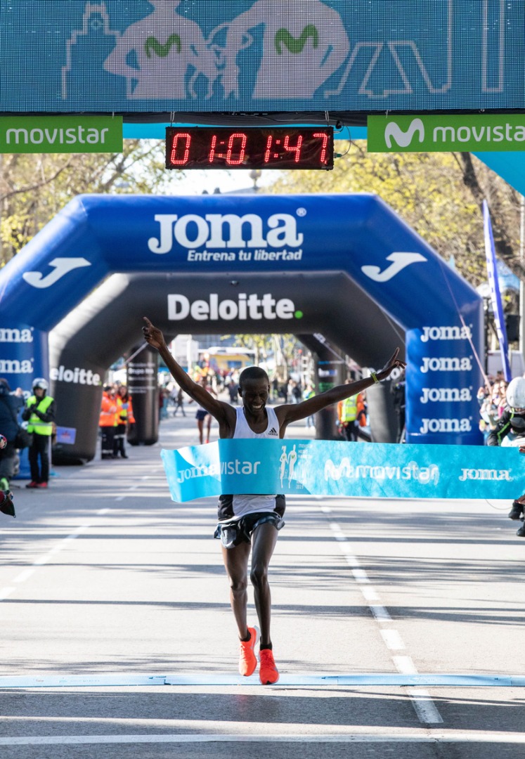 Kiprono, con récord de la prueba, y Teshome ganadores en el Movistar Medio Maratón de Madrid