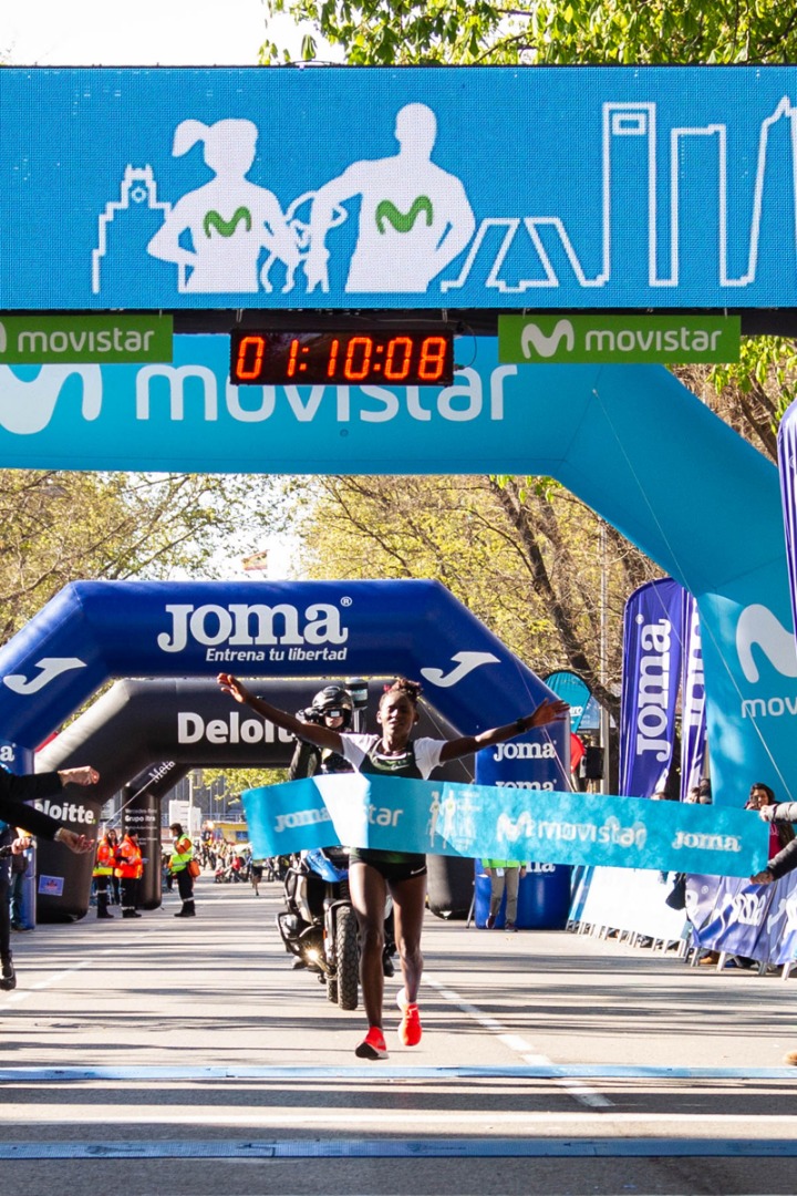 Kiprono, con récord de la prueba, y Teshome ganadores en el Movistar Medio Maratón de Madrid