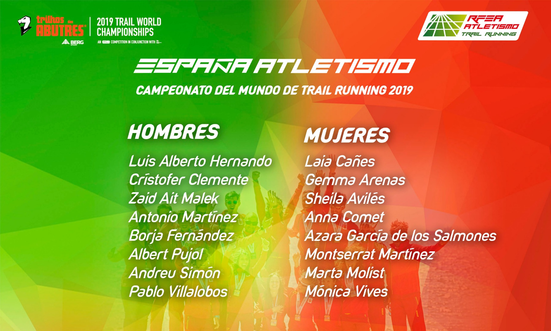 Luis Alberto Hernando y Laia Cañes lideran la selección española de trail