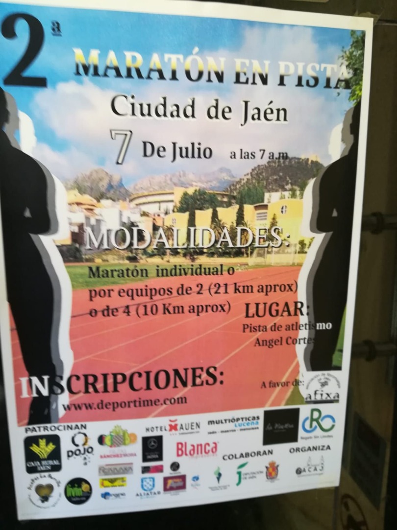 ¿Correrías un maratón en pista?