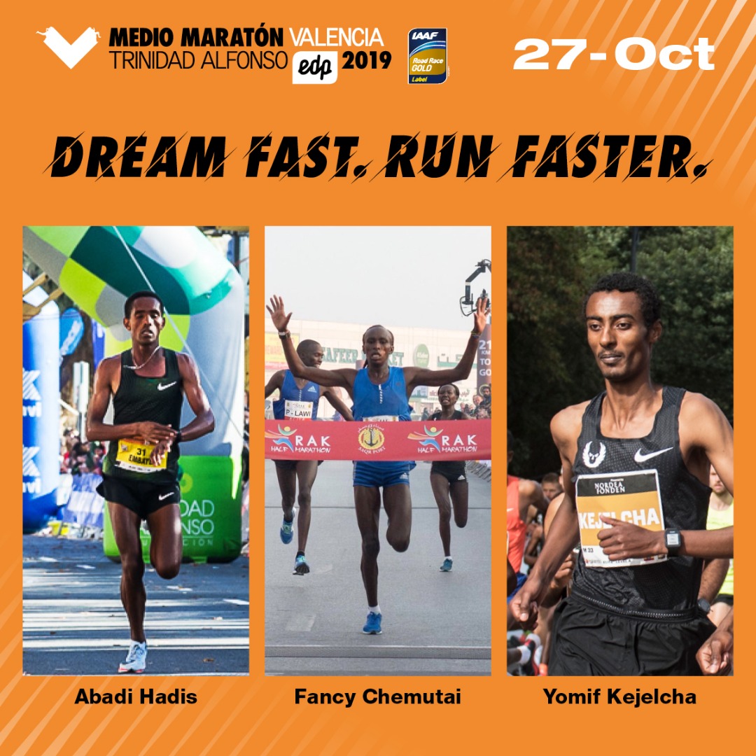 Yomif Kejelcha correrá el Medio Maratón de Valencia